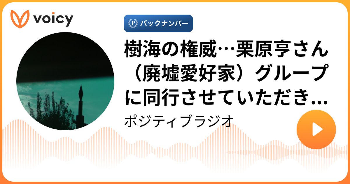 樹海の権威…栗原亨さん（廃墟愛好家）グループに同行させていただきました マサヲ 起業家、経営者、YouTuber「ポジティブラジオ
